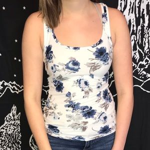 White floral racerback